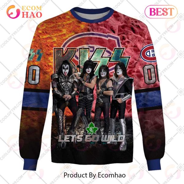 Personalized NHL Montreal Canadiens Special Design With Kiss Band Hoodie All Over Print