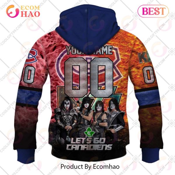 Personalized NHL Montreal Canadiens Special Design With Kiss Band Hoodie All Over Print