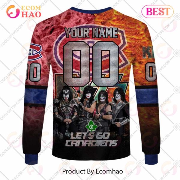 Personalized NHL Montreal Canadiens Special Design With Kiss Band Hoodie All Over Print