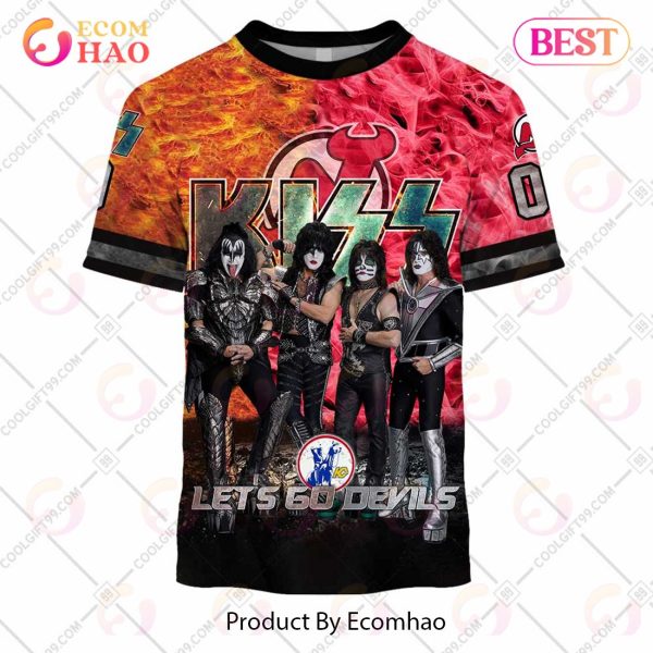 Personalized NHL New Jersey Devils Special Design With Kiss Band Hoodie All Over Print