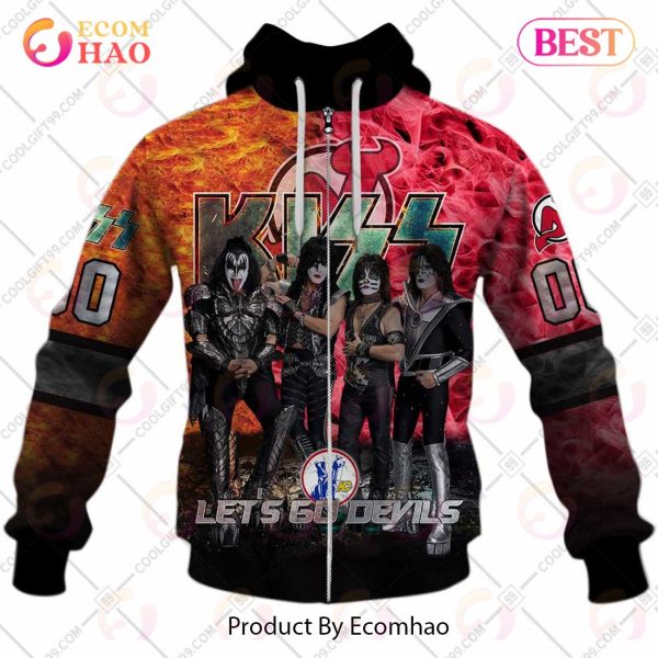 Personalized NHL New Jersey Devils Special Design With Kiss Band Hoodie All Over Print