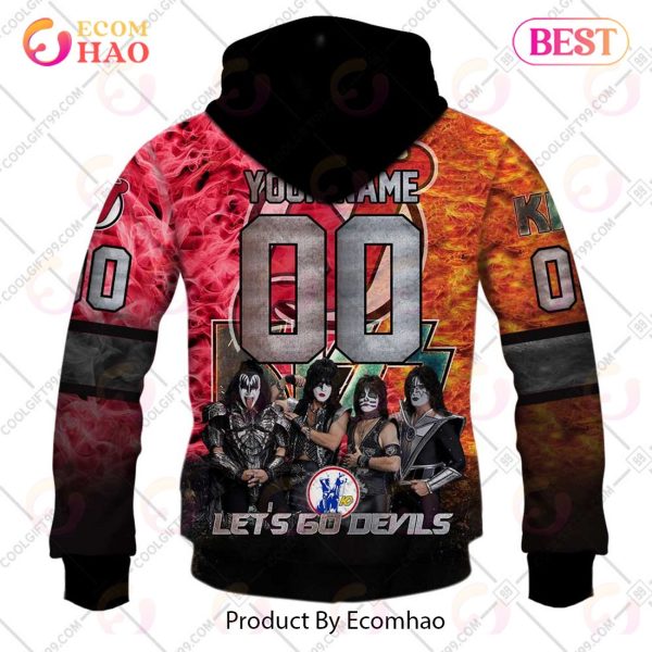 Personalized NHL New Jersey Devils Special Design With Kiss Band Hoodie All Over Print