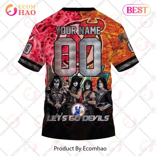 Personalized NHL New Jersey Devils Special Design With Kiss Band Hoodie All Over Print
