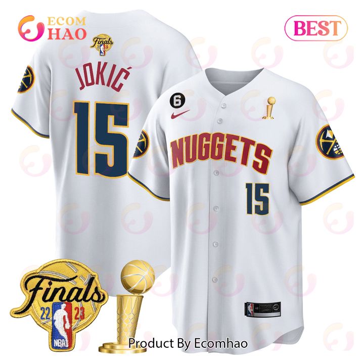 Men’s Denver Nuggets 2023 Finals & Champions Patch Cool Base Jersey – All Stitched