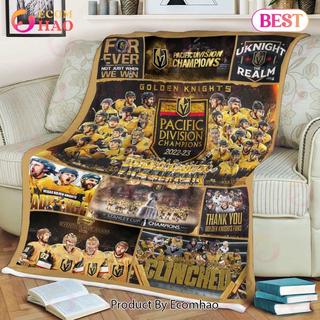 Vegas Golden Knights Champions NHL 2023 Blanket