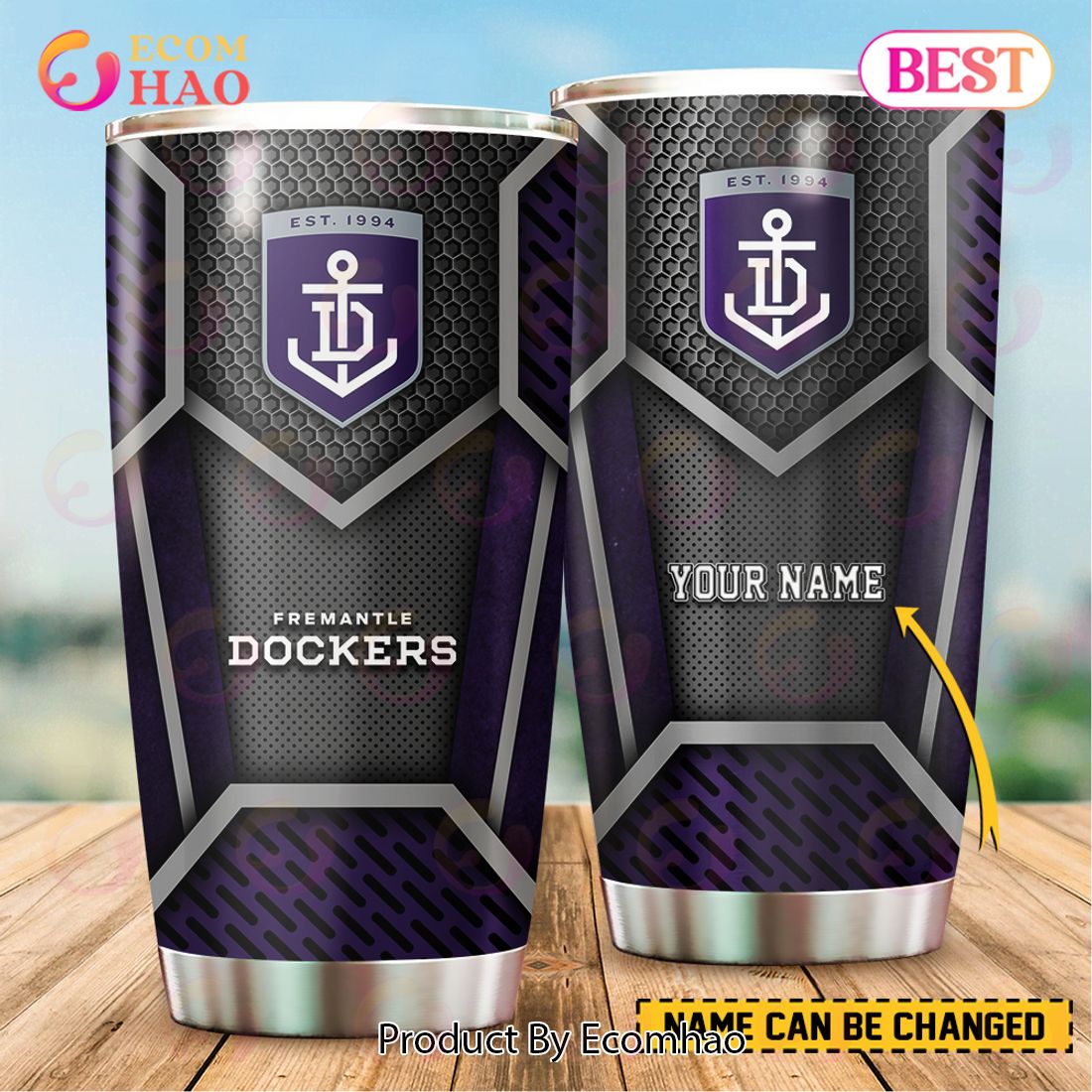 AFL Fremantle Dockers Custom Name Tumbler