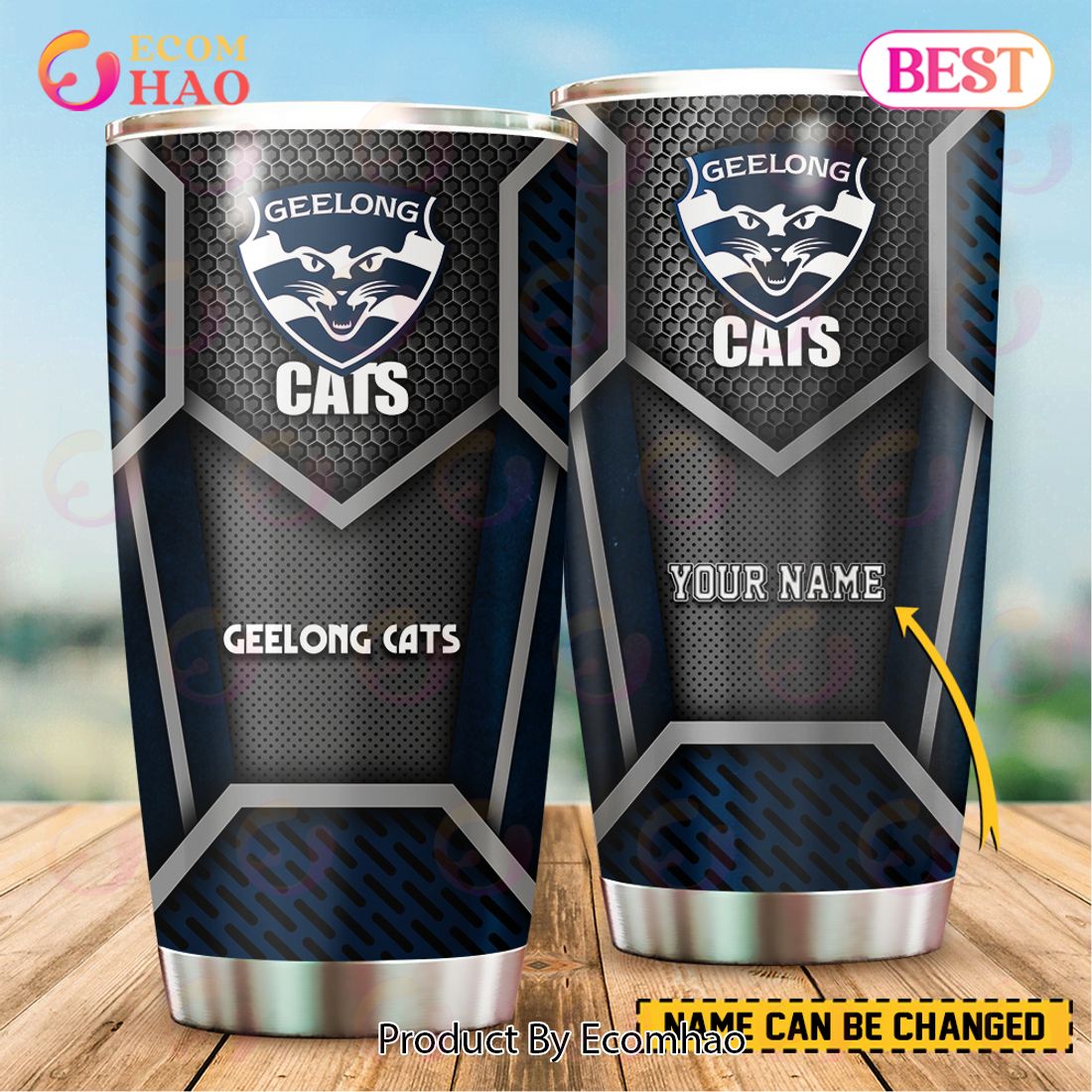 AFL Geelong Cats Custom Name Tumbler