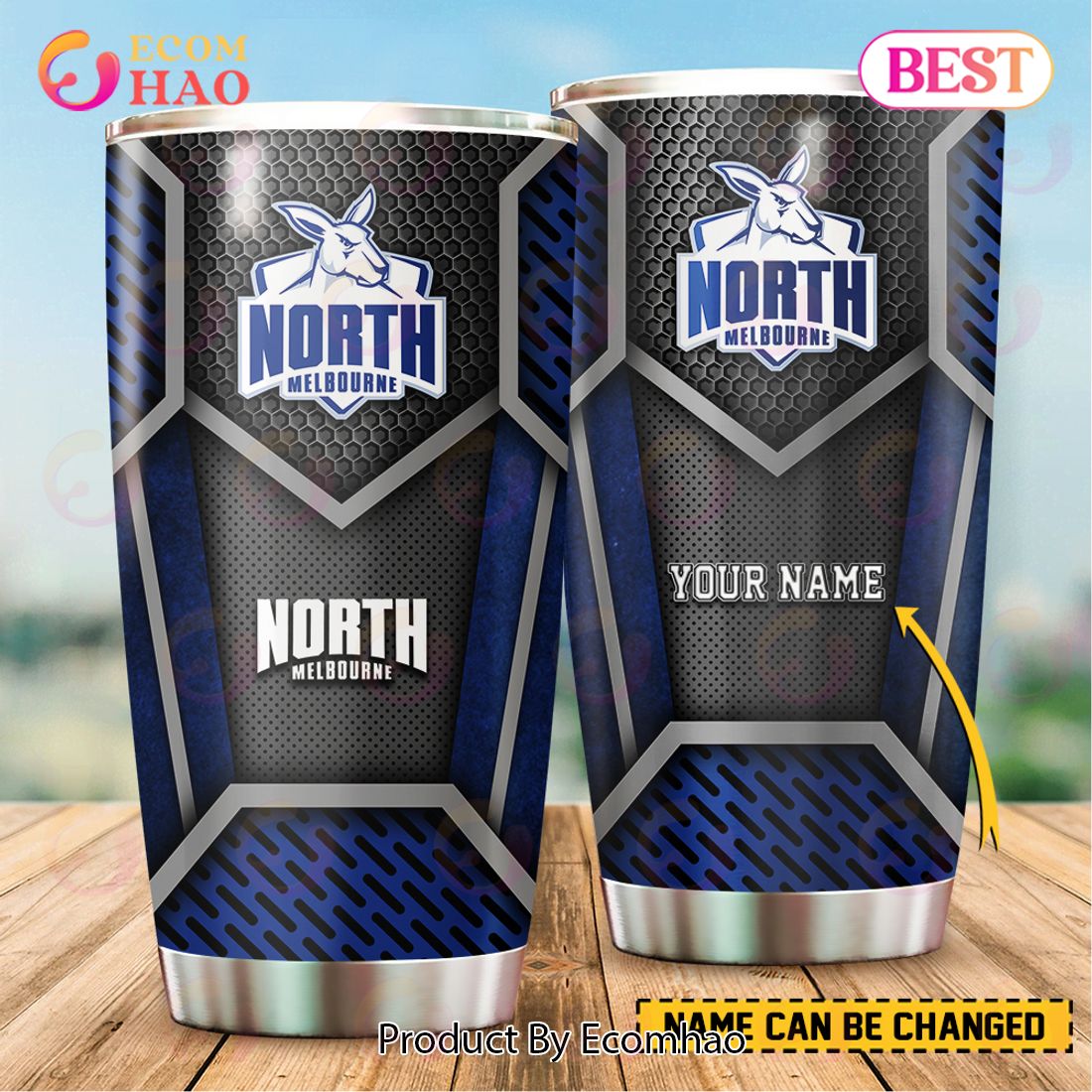 AFL North Melbourne Custom Name Tumbler