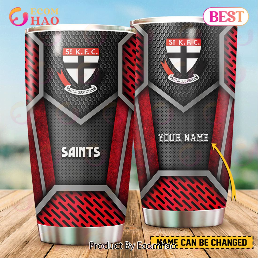 AFL St Kilda Saints Custom Name Tumbler