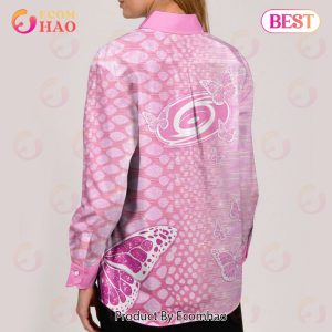 NHL Carolina Hurricanes Special Pink Fight Breast Cancer Woman Casual Shirt