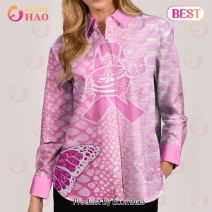 NHL Columbus Blue Jackets Special Pink Fight Breast Cancer Woman Casual Shirt