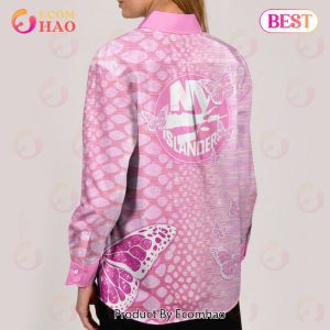 NHL New York Islanders Special Pink Fight Breast Cancer Woman Casual Shirt