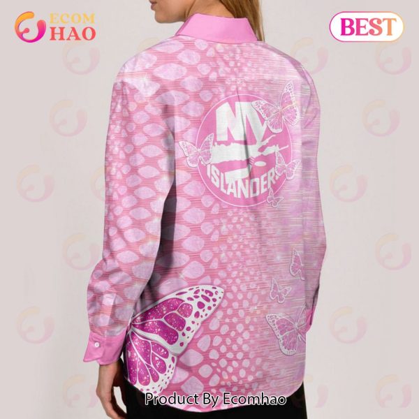 NHL New York Islanders Special Pink Fight Breast Cancer Woman Casual Shirt
