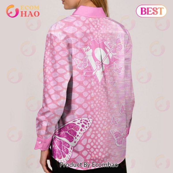 NHL Pittsburgh Penguins Special Pink Fight Breast Cancer Woman Casual Shirt
