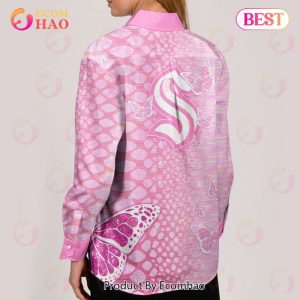 NHL Seattle Kraken Special Pink Fight Breast Cancer Woman Casual Shirt
