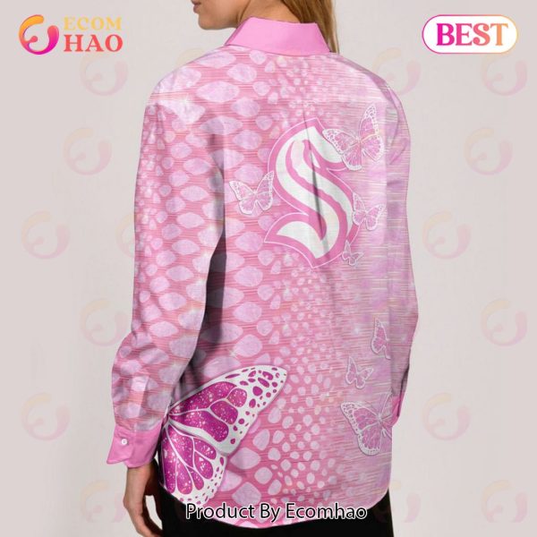 NHL Seattle Kraken Special Pink Fight Breast Cancer Woman Casual Shirt