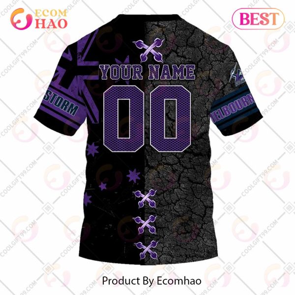 Personalized NRL Melbourne Storm Flag Hoodie All Over Print