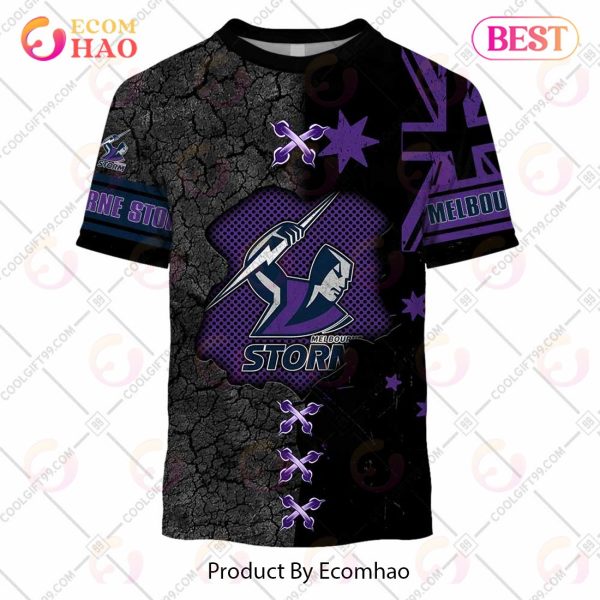 Personalized NRL Melbourne Storm Flag Hoodie All Over Print