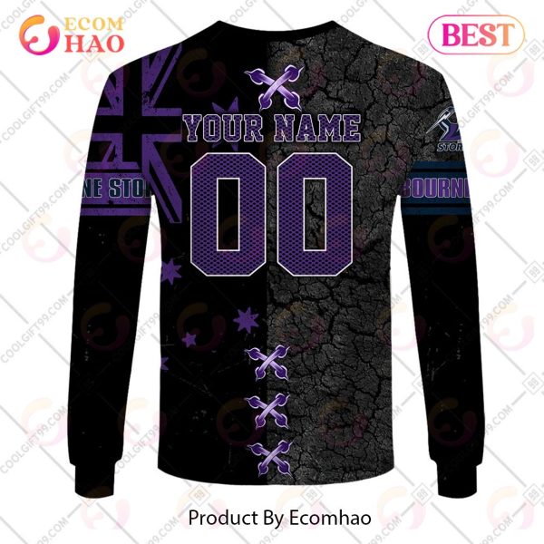 Personalized NRL Melbourne Storm Flag Hoodie All Over Print