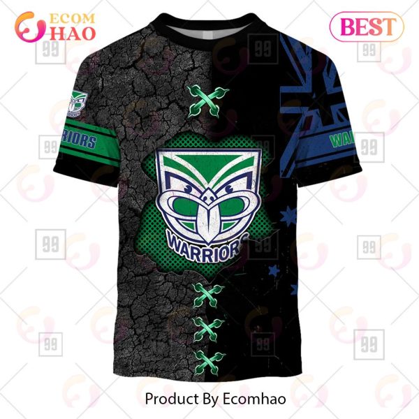 Personalized NRL New Zealand Warriors Flag Hoodie All Over Print