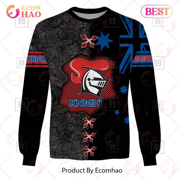Personalized NRL Newcastle Knights Flag Hoodie All Over Print