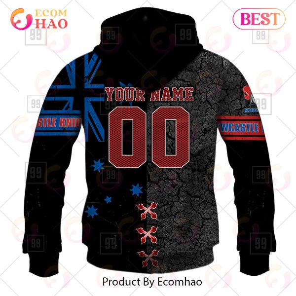Personalized NRL Newcastle Knights Flag Hoodie All Over Print
