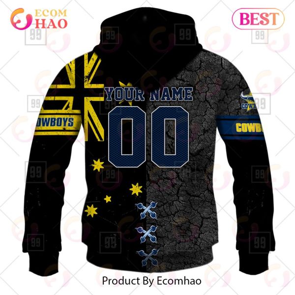 Personalized NRL North Queensland Cowboys Flag Hoodie All Over Print