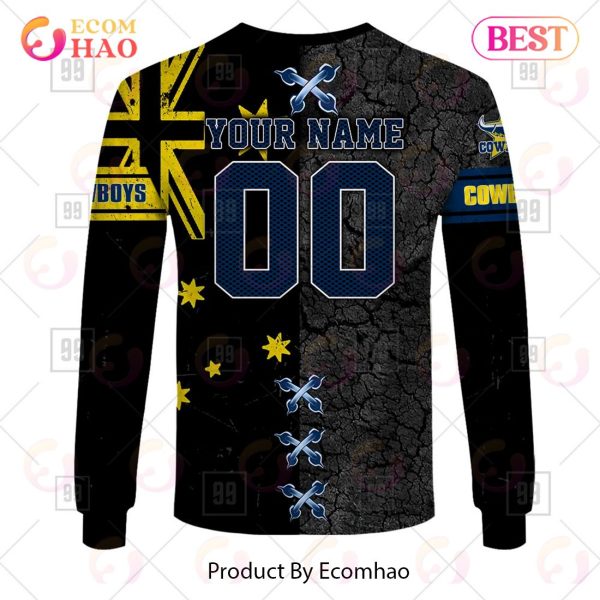 Personalized NRL North Queensland Cowboys Flag Hoodie All Over Print