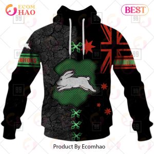 Personalized NRL South Sydney Rabbitohs Flag Hoodie All Over Print