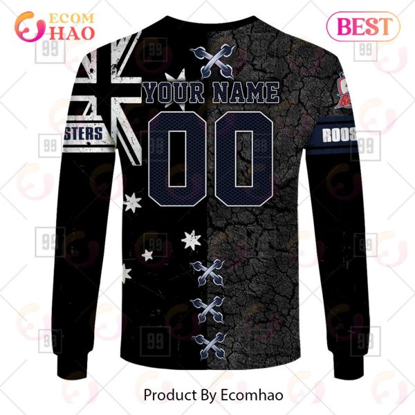Personalized NRL Sydney Roosters Flag Hoodie All Over Print