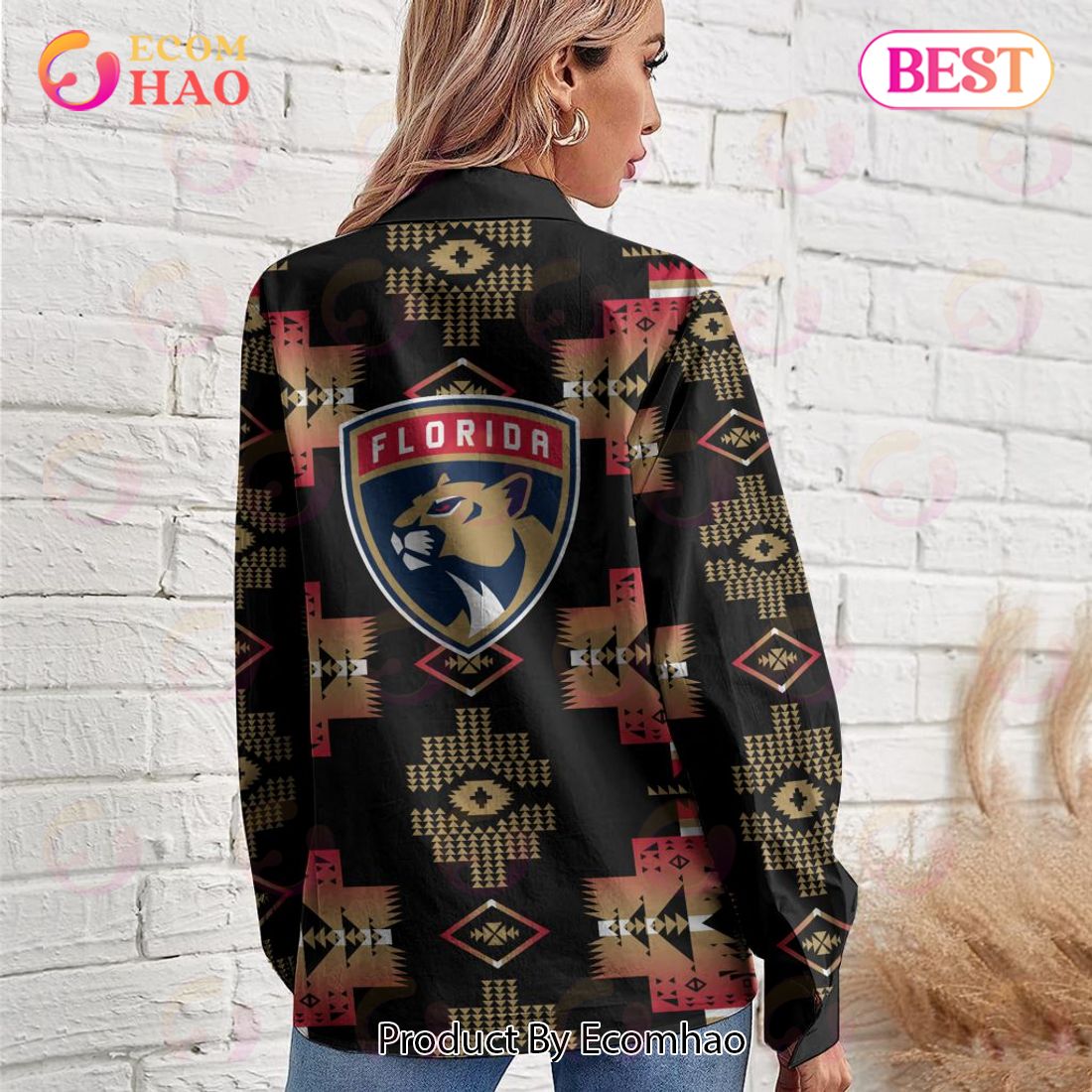 NHL Florida Panthers Special Native Design Woman Casual Shirt