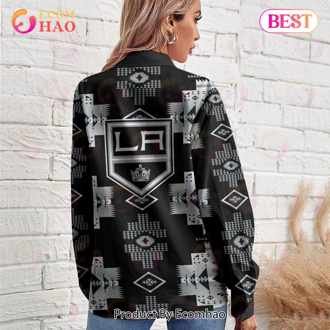 NHL Los Angeles Kings Special Native Design Woman Casual Shirt