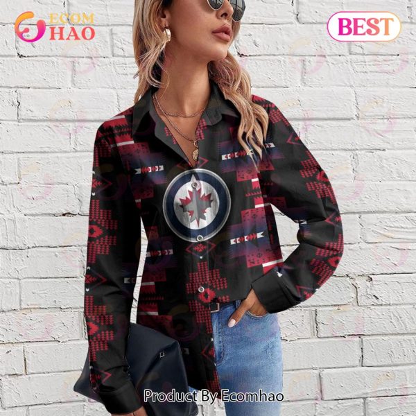 NHL Winnipeg Jets Special Native Design Woman Casual Shirt