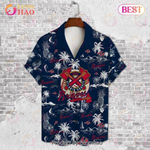 Atlanta Braves Baseball Pattern Vintage Hawaiian Shirt