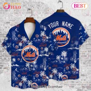 New York Mets Baseball Pattern Vintage Hawaiian Shirt