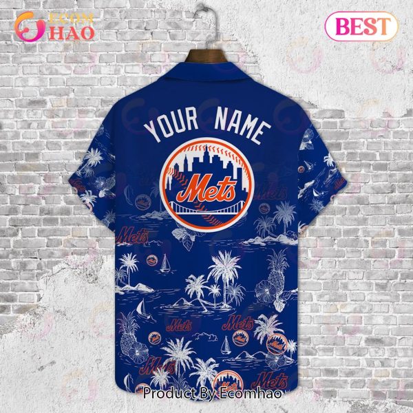 New York Mets Baseball Pattern Vintage Hawaiian Shirt
