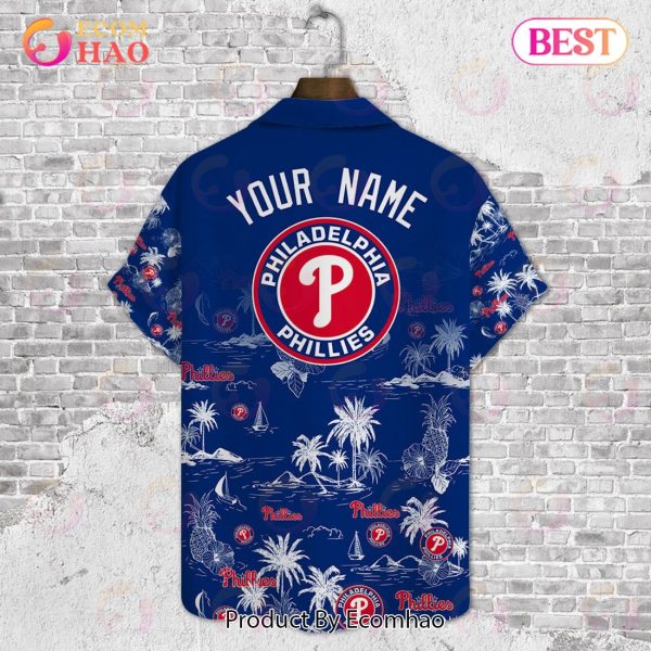 Philadelphia Phillies Baseball Pattern Vintage Hawaiian Shirt