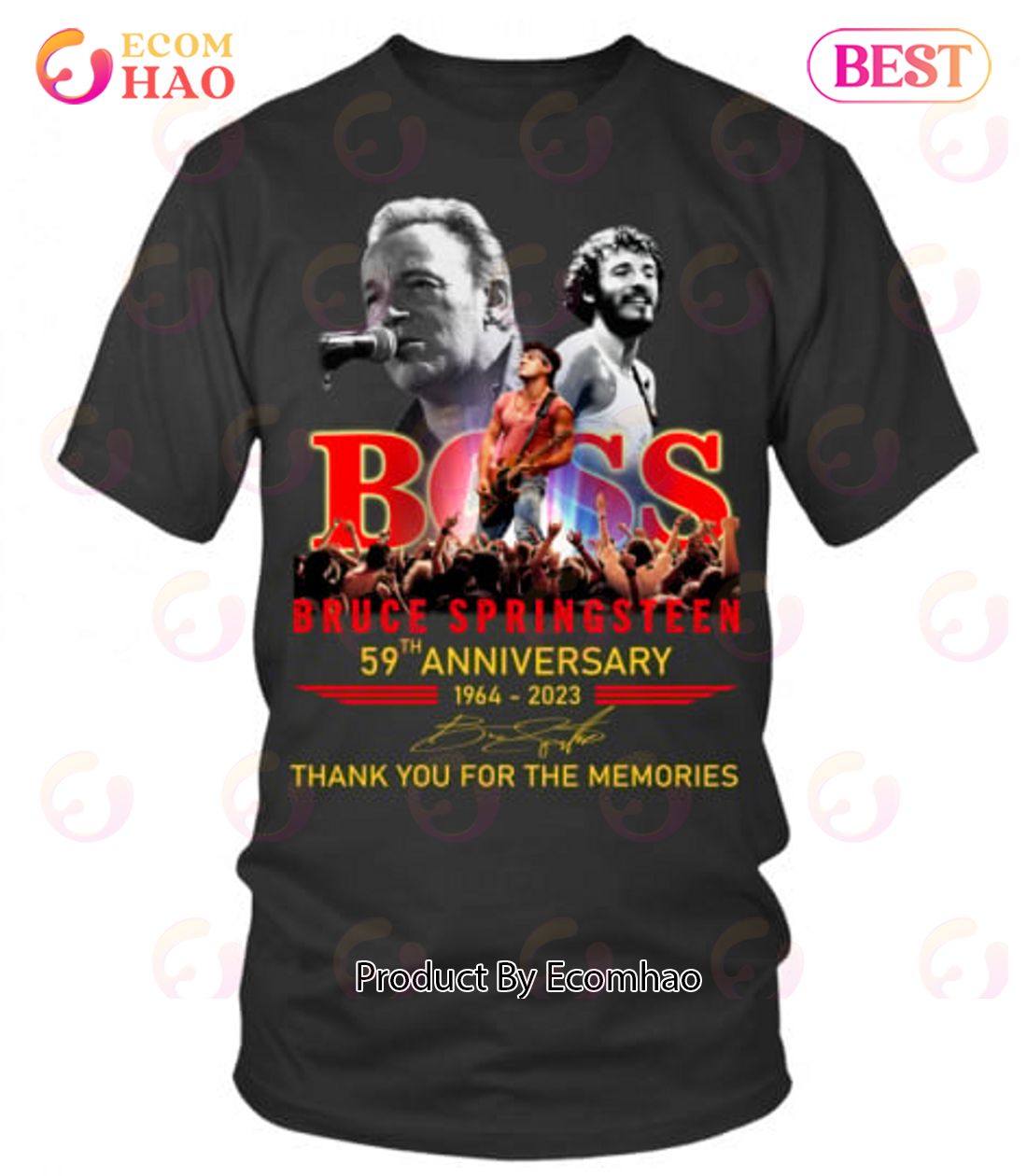 Boss Bruce Springsteen 59th Anniversary 1964 – 2023 Thank You For The Memories Tshirt