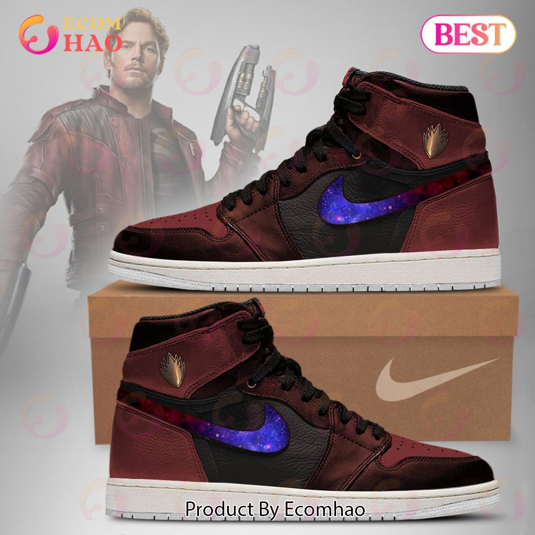 PREMIUM Guardians Of The Galaxy Star Lord Air Jordan 1, Hightop