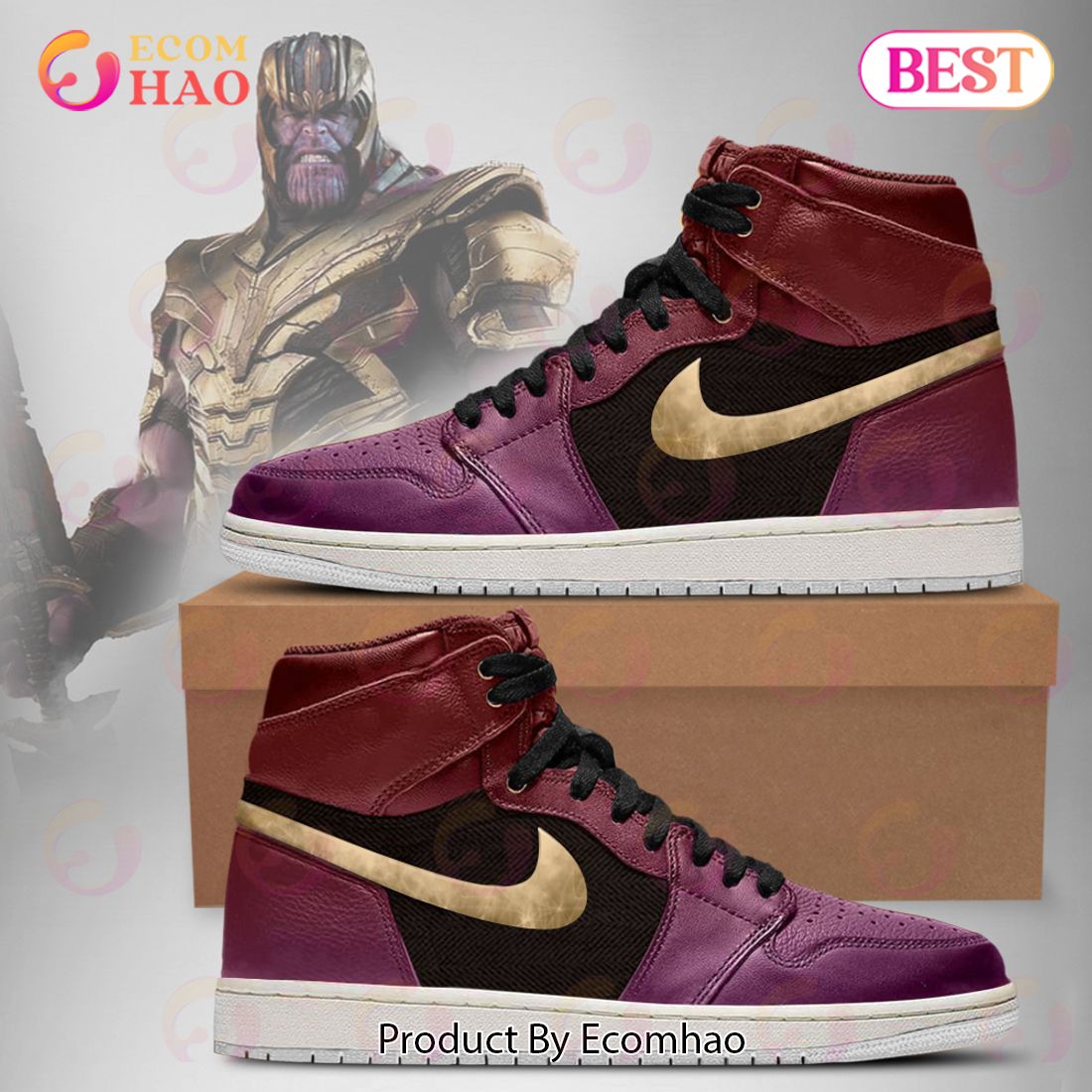 PREMIUM Marvel Villain Thanos Air Jordan 1, Hightop