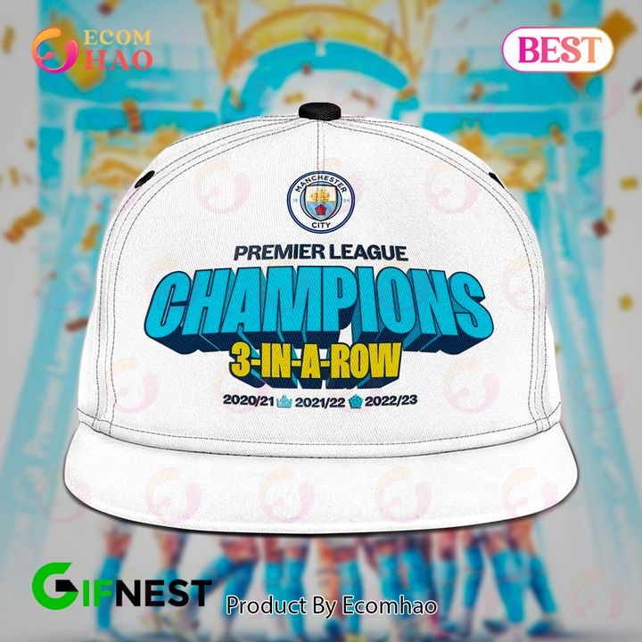 Premier League Champions 3 In A Row Manchester City Classic Cap