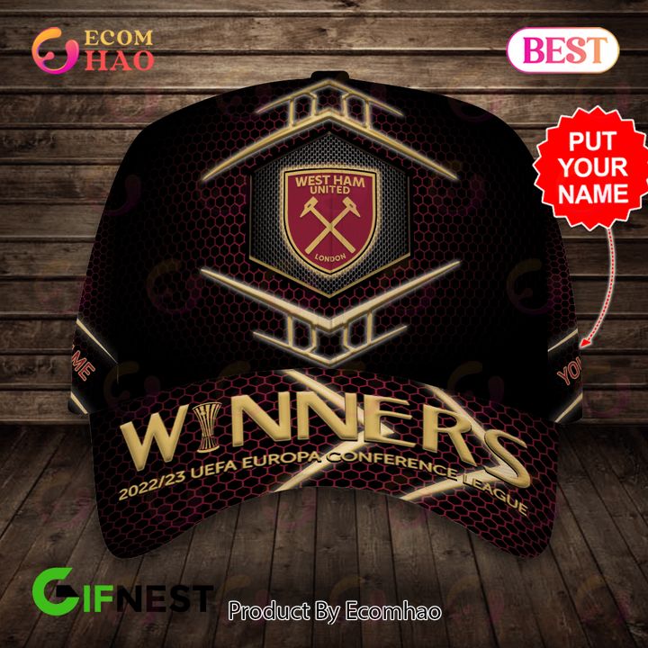 West Ham United Winners 2022 23 UEFA Europa Conference League Personalized Cap