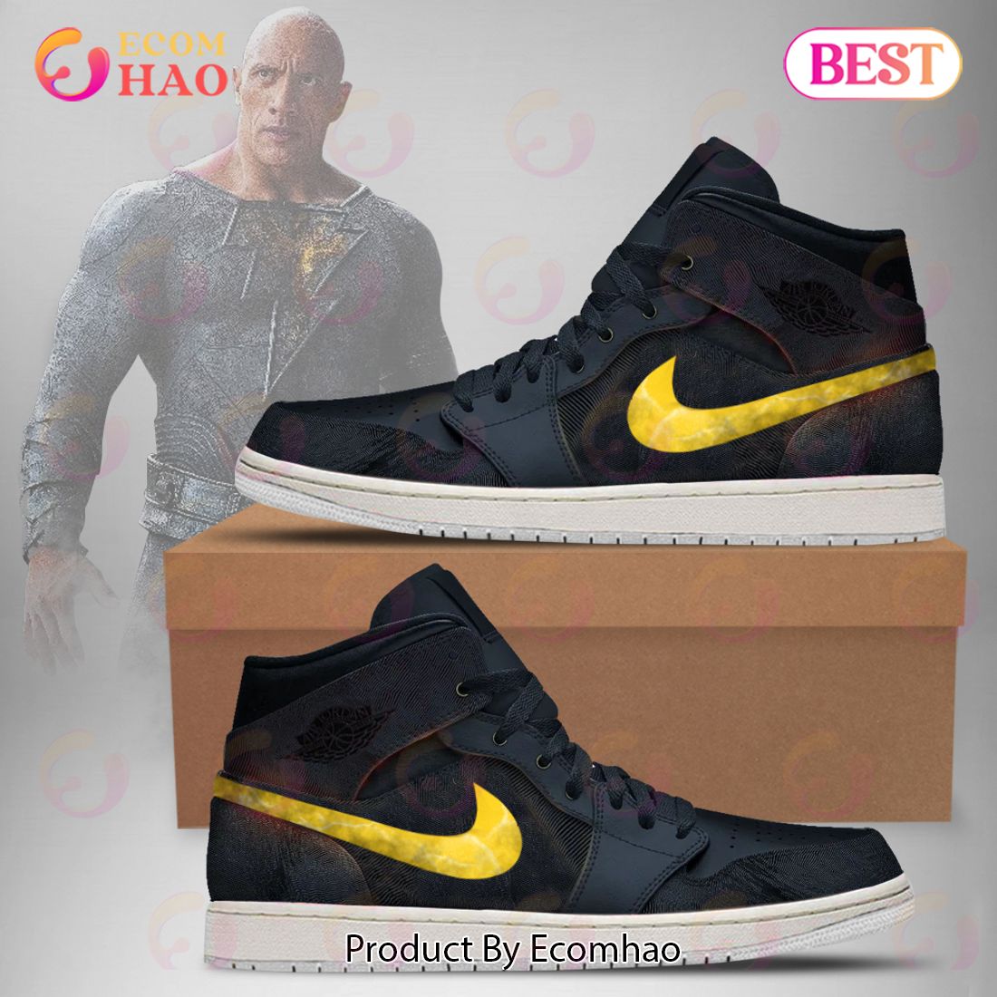 PREMIUM DC Black Adam Air Jordan High 1, Hightop