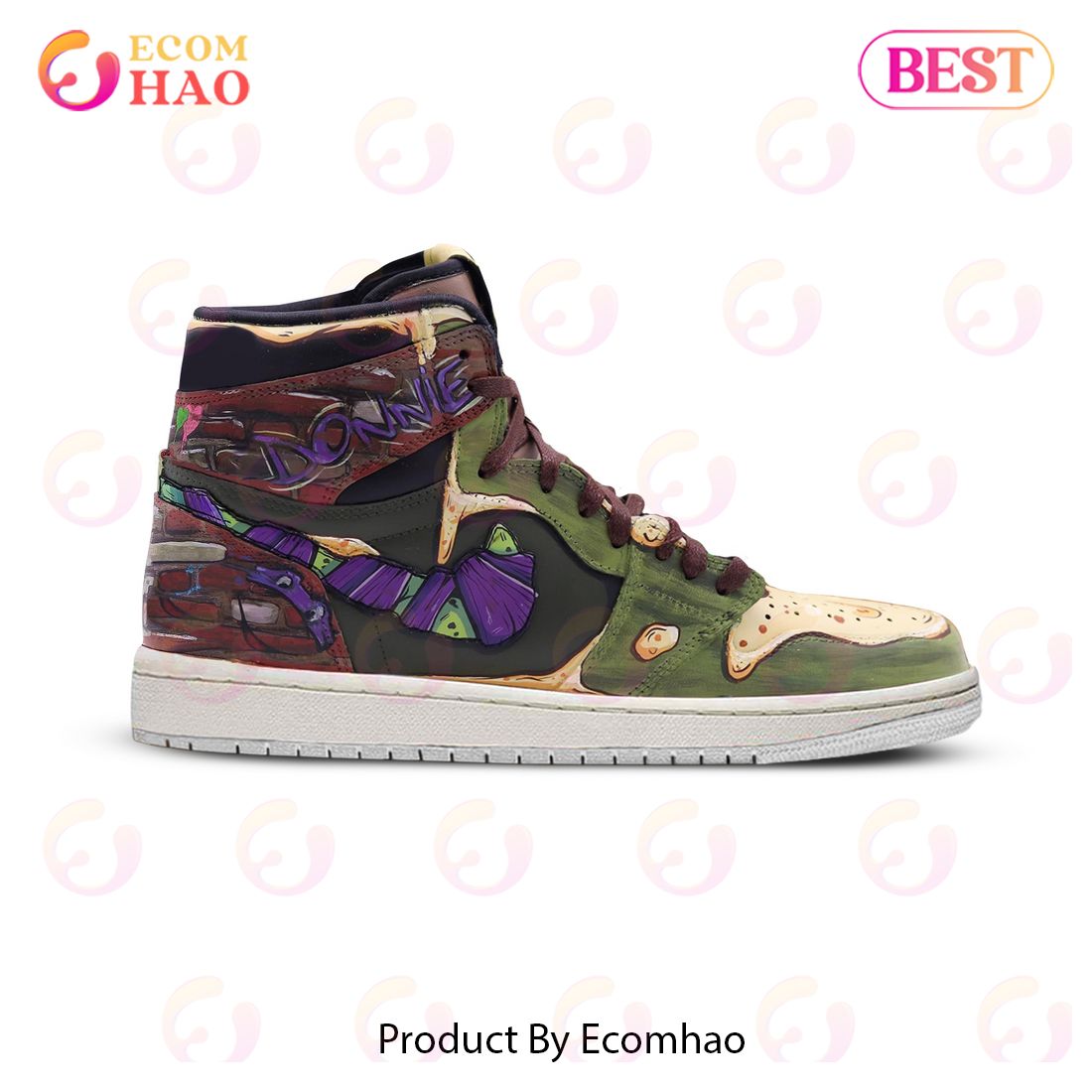 PREMIUM Donnie Teenage Mutant Ninja Turtles Air Jordan High 1, Hightop