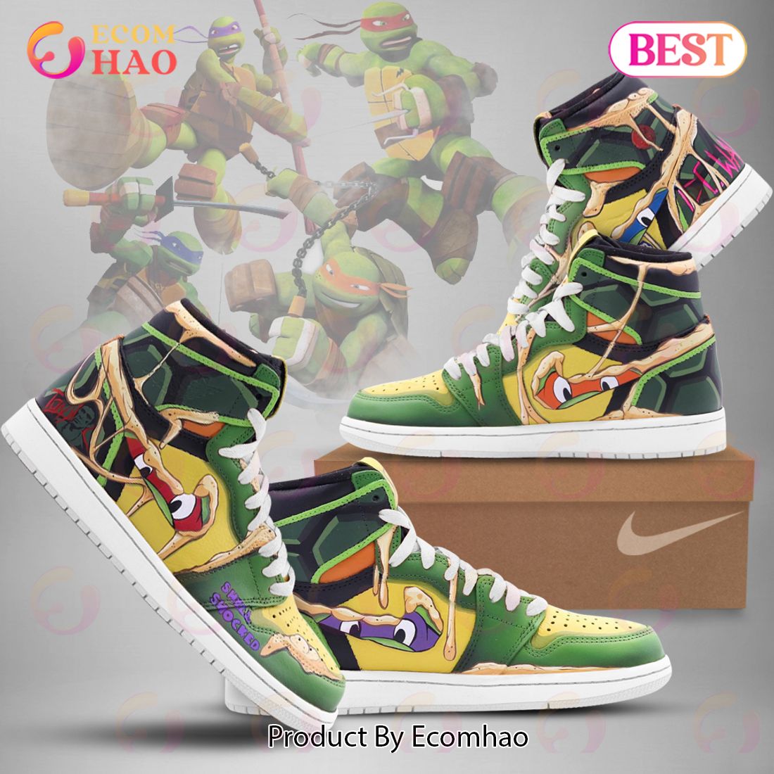 PREMIUM Teenage Mutant Ninja Turtles Air Jordan High 1, Hightop  – C511