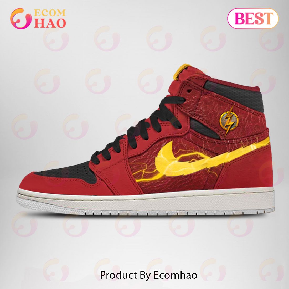 PREMIUM DC Justice League The Flash Air Jordan 1, Hightop