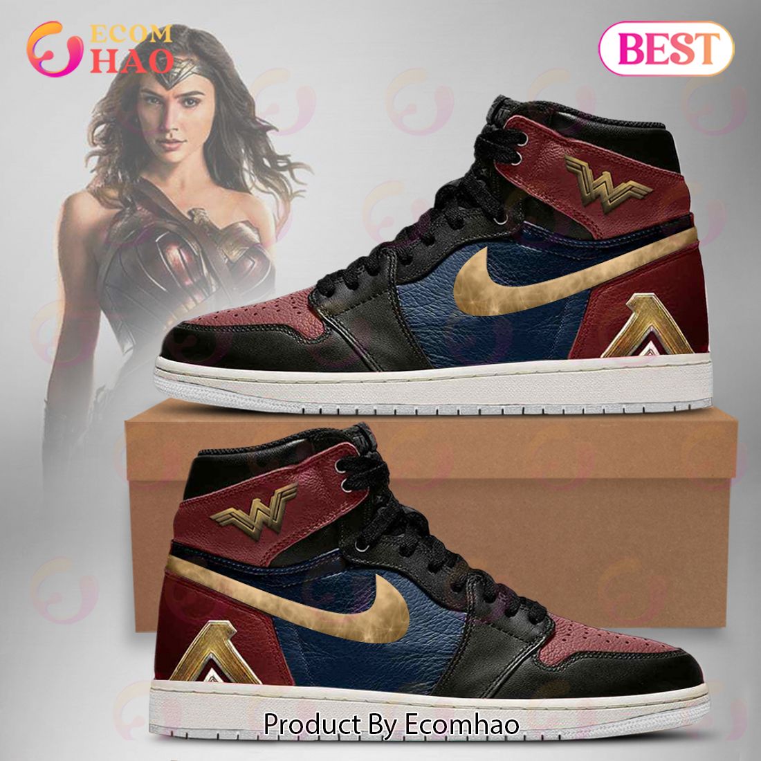 PREMIUM DC Justice League Wonder Woman Air Jordan 1, Hightop