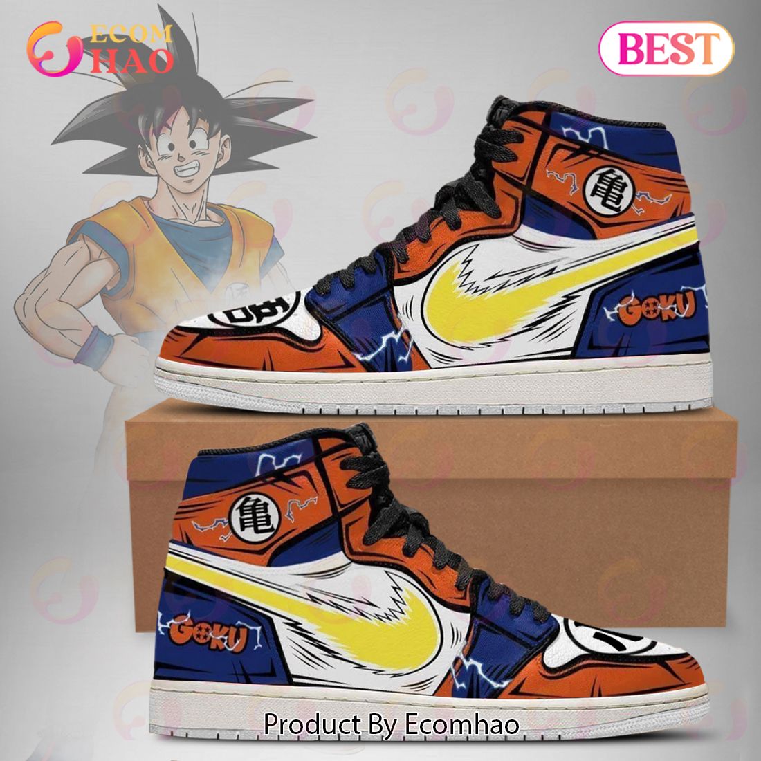 PREMIUM Anime Dragon Ball Son Goku Air Jordan 1, Hightop