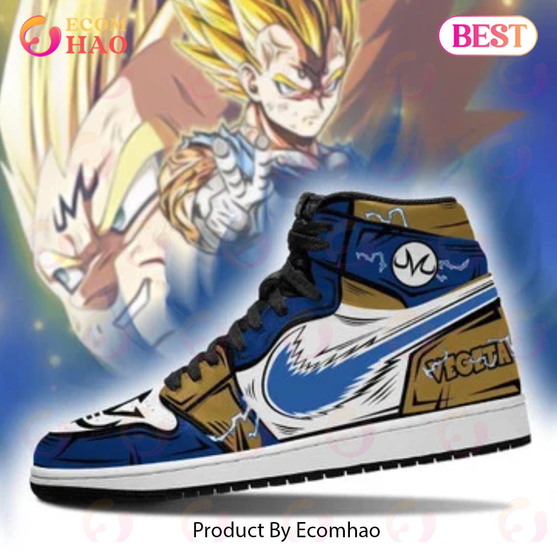 PREMIUM Anime Dragon Ball Vegeta Air Jordan 1, Hightop