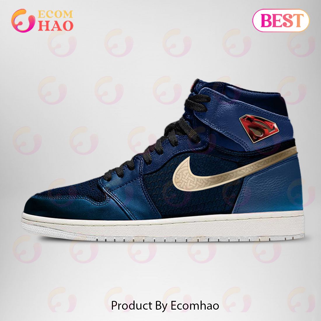 PREMIUM DC Justice League Superman Air Jordan 1, Hightop